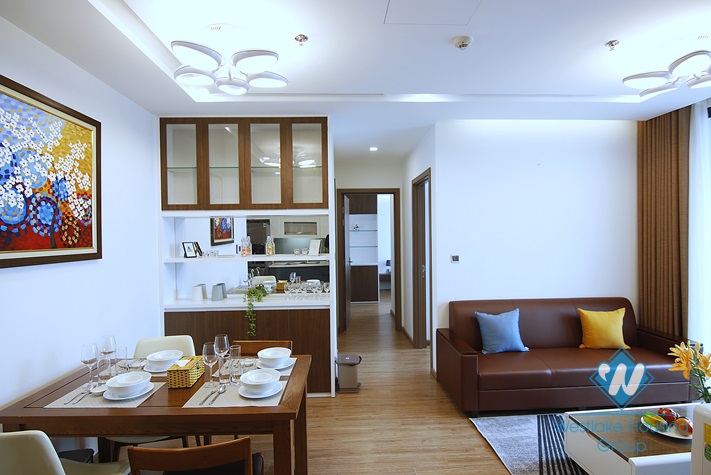 High floor 2 bedroom apartment for rent in M2 building Metropolis, Ba Dinh